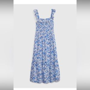 Ditsy floral print midi nap dress